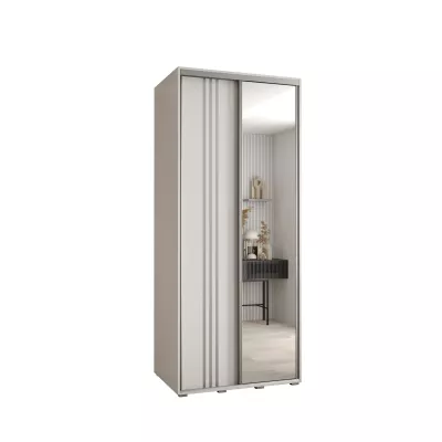 ASIRI 7 gardróbszekrény - 120/45 cm, fehér / ezüst