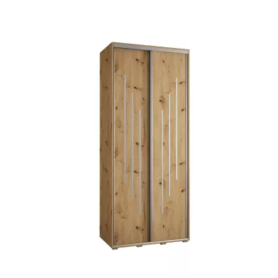 ASIRI 8 gardróbszekrény - 110/60 cm, artisan tölgy / ezüst
