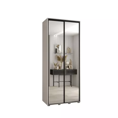 ASIRI 2 gardróbszekrény - 100/45 cm, fehér / fekete