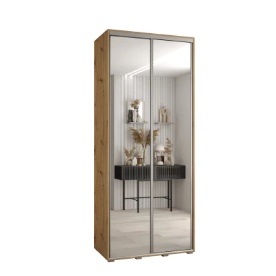 ASIRI 2 gardróbszekrény - 120/45 cm, artisan tölgy / ezüst