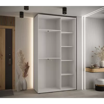 ASIRI 2 gardróbszekrény - 130/45 cm, fehér / fekete