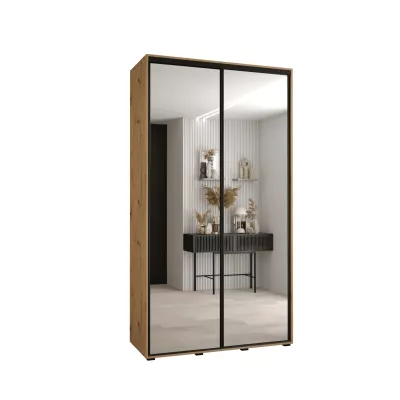 ASIRI 2 gardróbszekrény - 130/45 cm, artisan tölgy / fekete