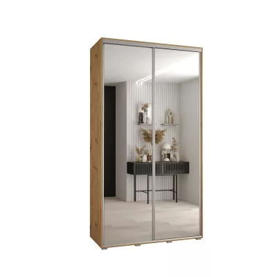 ASIRI 2 gardróbszekrény - 140/45 cm, artisan tölgy / ezüst
