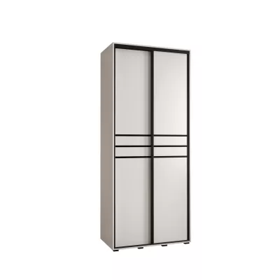 ASIRI 10 gardróbszekrény - 100/60 cm, fehér / fekete
