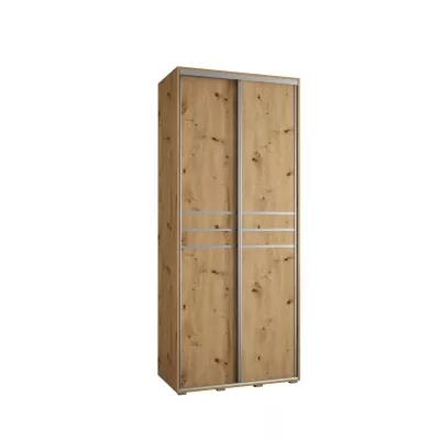 ASIRI 10 gardróbszekrény - 110/60 cm, artisan tölgy / ezüst