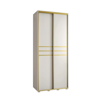 ASIRI 10 gardróbszekrény - 120/45 cm, fehér / arany