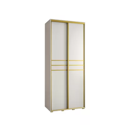 ASIRI 10 gardróbszekrény - 120/45 cm, fehér / arany