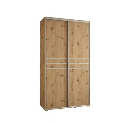 ASIRI 10 gardróbszekrény - 140/45 cm, artisan tölgy / ezüst