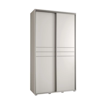 ASIRI 10 gardróbszekrény - 140/60 cm, fehér / ezüst