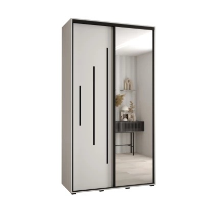 ASIRI 13 gardróbszekrény - 140/45 cm, fehér / fekete