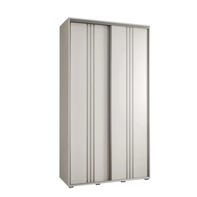 ASIRI 6 gardróbszekrény - 140/60 cm, fehér / ezüst