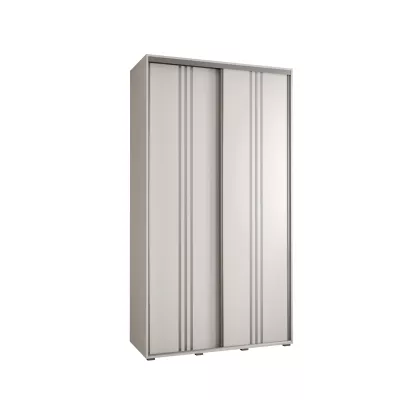 ASIRI 6 gardróbszekrény - 140/60 cm, fehér / ezüst