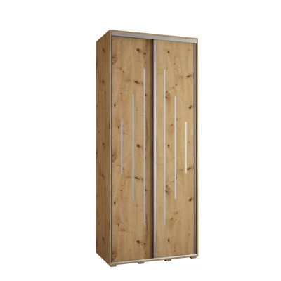 ASIRI 12 gardróbszekrény - 100/45 cm, artisan tölgy / ezüst