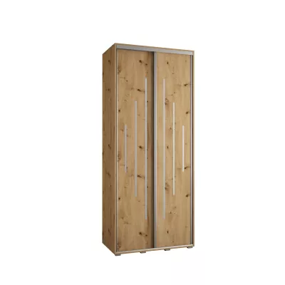 ASIRI 12 gardróbszekrény - 100/45 cm, artisan tölgy / ezüst