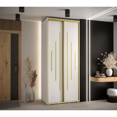 ASIRI ga12dróbszekrény - 110/45 cm, fehér / arany