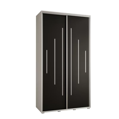 ASIRI 12 gardróbszekrény - 140/45 cm, fehér / fekete / ezüst