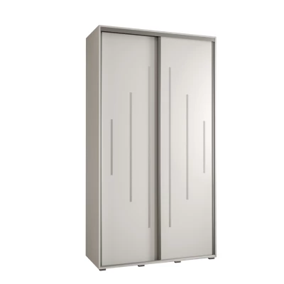 ASIRI 12 gardróbszekrény - 140/45 cm, fehér / ezüst