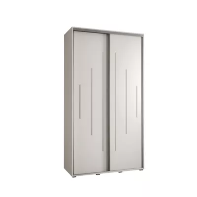 ASIRI 12 gardróbszekrény - 140/45 cm, fehér / ezüst