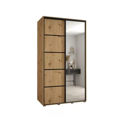 ASIRI 5 gardróbszekrény - 140/45 cm, artisan tölgy / fekete