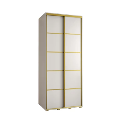 ASIRI 4 gardróbszekrény - 110/45 cm, fehér / arany