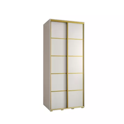 ASIRI 4 gardróbszekrény - 110/45 cm, fehér / arany