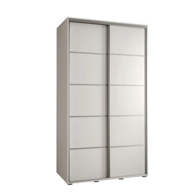 ASIRI 4 gardróbszekrény - 140/60 cm, fehér / ezüst