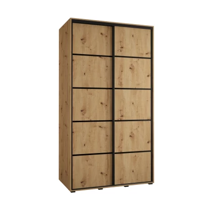 ASIRI 4 gardróbszekrény - 140/45 cm, artisan tölgy / fekete