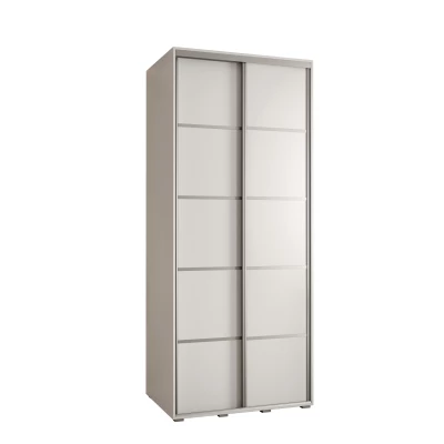 ASIRI 4 gardróbszekrény - 120/45 cm, fehér / ezüst