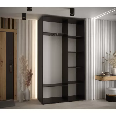 ASIRI 4 gardróbszekrény - 130/45 cm, fekete / arany