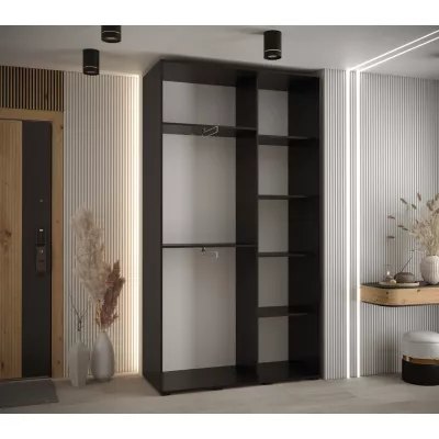 ASIRI 4 gardróbszekrény - 130/45 cm, fekete / arany