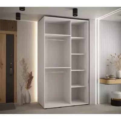 ASIRI 6 gardróbszekrény - 140/60 cm, fehér / fekete