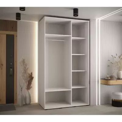 ASIRI 6 gardróbszekrény - 140/60 cm, fehér / fekete