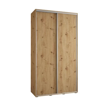 YVONA 1 gardróbszekrény - 140/45 cm, artisan tölgy / ezüst