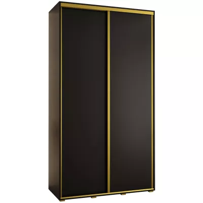 YVONA 1 gardróbszekrény - 140/45 cm, fekete / arany