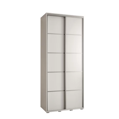 YVONA 4 gardróbszekrény - 100/45 cm, fehér / ezüst