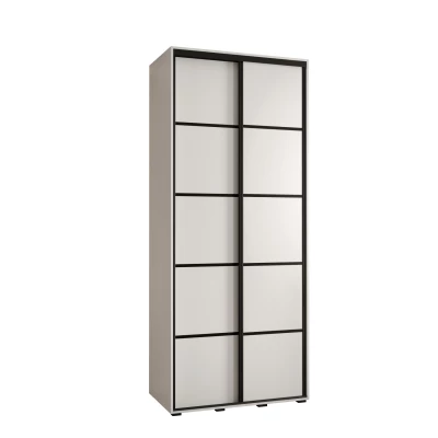 YVONA 4 gardróbszekrény - 110/45 cm, fehér / fekete