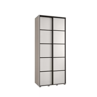 YVONA 4 gardróbszekrény - 110/45 cm, fehér / fekete