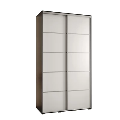 YVONA 4 gardróbszekrény - 140/45 cm, fekete / artisan tölgy / fekete