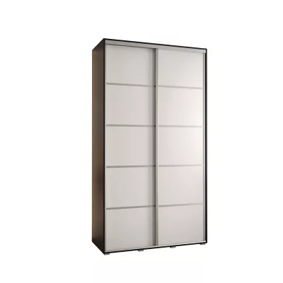 YVONA 4 gardróbszekrény - 140/45 cm, fekete / artisan tölgy / fekete