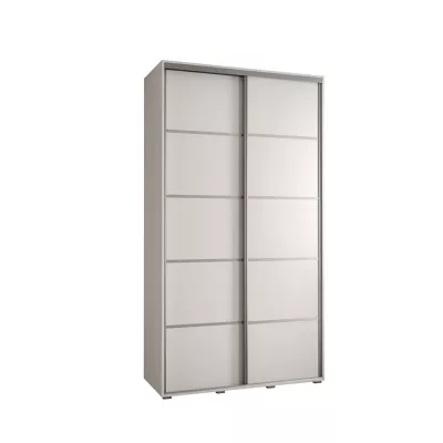 YVONA 4 gardróbszekrény - 140/45 cm, fehér / ezüst