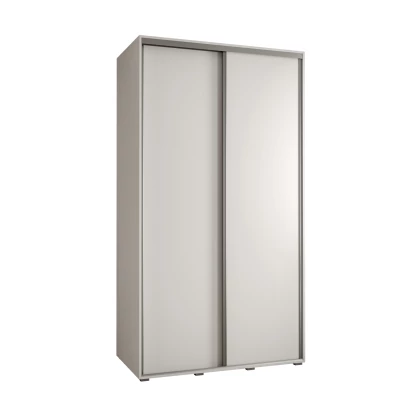 YVONA 1 gardróbszekrény - 140/60 cm, fehér / ezüst