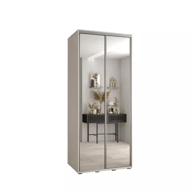 YVONA 2 gardróbszekrény - 120/60 cm, fehér / ezüst