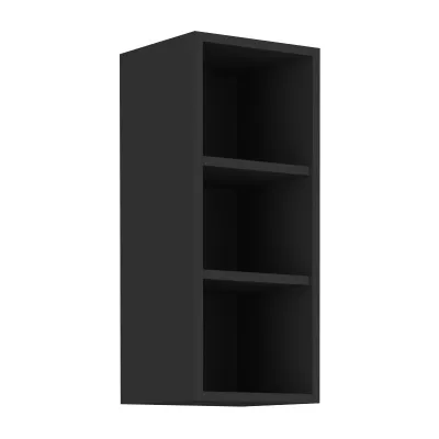 Felső nyitott szekrény AGAFIJA - szélesség 30 cm, fekete