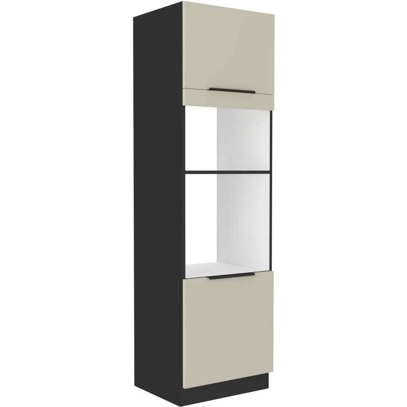 AGAFIJA beépített szekrény - szélesség 60 cm, kasmír / fekete