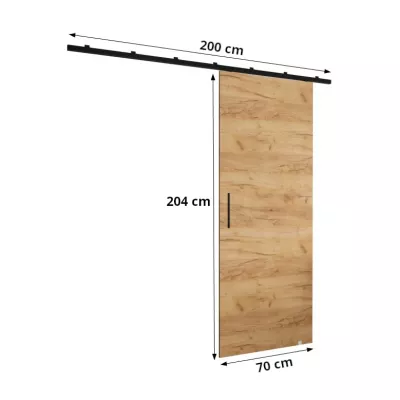 PERDITA 3 tolóajtó fekete foganytúval - 70 cm, kasmír