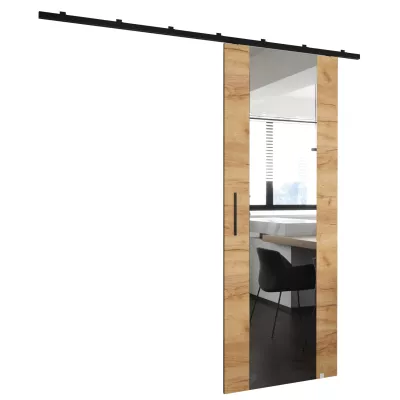 PERDITA 2 tolóajtó tükörrel - 70 cm, arany craft tölgy