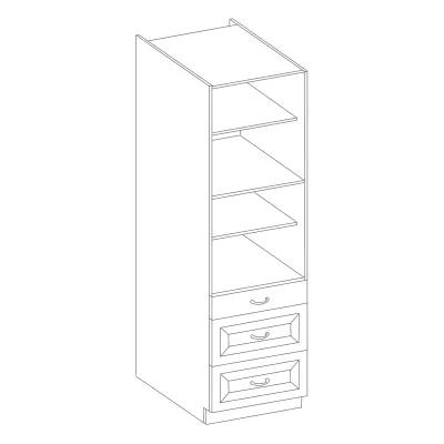 AGAFIJA fiókos élelmiszerszekrény - szélesség 60 cm, kasmír / fekete