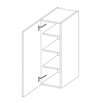 Magas faliszekrény AGAFIJA - szélesség 40 cm, kasmír / fekete