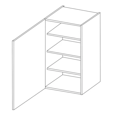 Magas faliszekrény AGAFIJA - szélesség 50 cm, kasmír / fekete