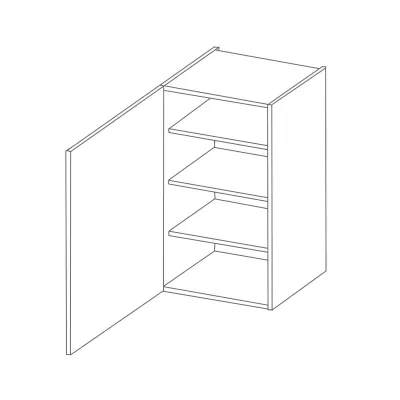 Magas faliszekrény AGAFIJA - szélesség 50 cm, kasmír / fekete